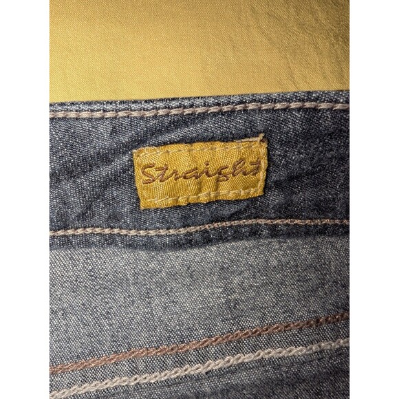 Seven7 Women's Jeans Blue Size 14 Straight Leg Stretch Logo High Rise 28" Denim - Picture 7 of 8